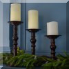 D05. Set of 3 candle stands. 